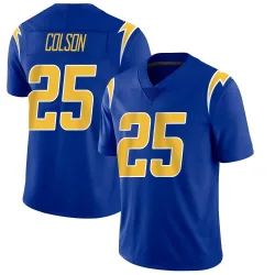Men's Junior Colson Los Angeles Chargers No.25 Limited 2nd Alternate Vapor Jersey - Royal