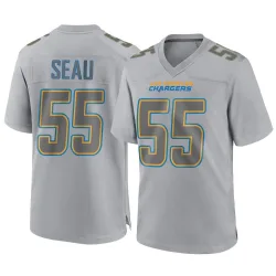 Men's Junior Seau Los Angeles Chargers No.55 Game Atmosphere Fashion Jersey - Gray