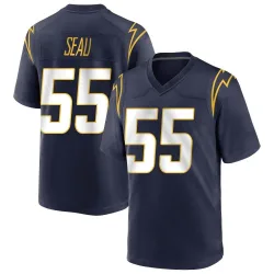Men's Junior Seau Los Angeles Chargers No.55 Game Team Color Jersey - Navy
