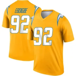 Men's Justin Eboigbe Los Angeles Chargers No.92 Legend Inverted Jersey - Gold