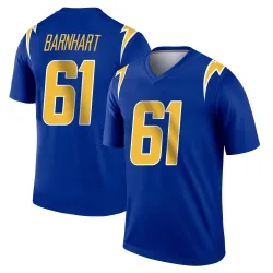 Men's Karsen Barnhart Los Angeles Chargers No.61 Legend 2nd Alternate Jersey - Royal