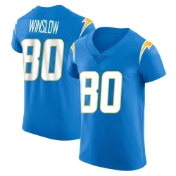 Men's Kellen Winslow Los Angeles Chargers No.80 Elite Alternate Vapor Untouchable Jersey - Blue