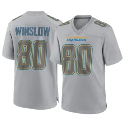 Men's Kellen Winslow Los Angeles Chargers No.80 Game Atmosphere Fashion Jersey - Gray