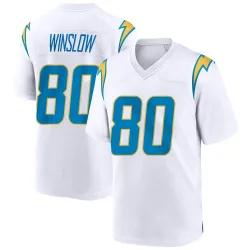 Men's Kellen Winslow Los Angeles Chargers No.80 Game Jersey - White