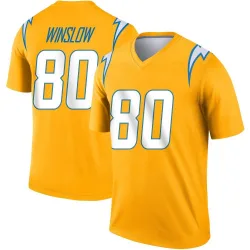 Men's Kellen Winslow Los Angeles Chargers No.80 Legend Inverted Jersey - Gold