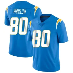 Men's Kellen Winslow Los Angeles Chargers No.80 Limited Powder Vapor Untouchable Alternate Jersey - Blue