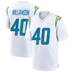 Men's Kendall Williamson Los Angeles Chargers No.40 Game Jersey - White