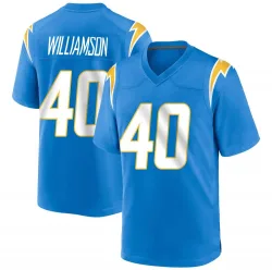 Men's Kendall Williamson Los Angeles Chargers No.40 Game Powder Alternate Jersey - Blue