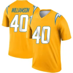 Men's Kendall Williamson Los Angeles Chargers No.40 Legend Inverted Jersey - Gold
