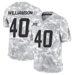Men's Kendall Williamson Los Angeles Chargers No.40 Limited 2024 Salute to Service Jersey - Arctic Camo