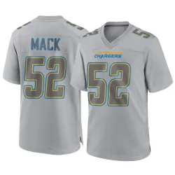 Men's Khalil Mack Los Angeles Chargers No.52 Game Atmosphere Fashion Jersey - Gray