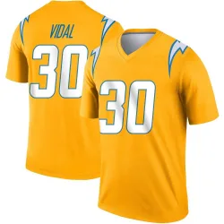 Men's Kimani Vidal Los Angeles Chargers No.30 Legend Inverted Jersey - Gold