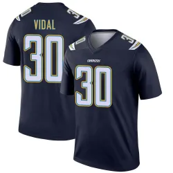 Men's Kimani Vidal Los Angeles Chargers No.30 Legend Jersey - Navy