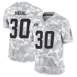 Men's Kimani Vidal Los Angeles Chargers No.30 Limited 2024 Salute to Service Jersey - Arctic Camo