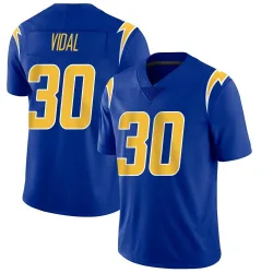 Men's Kimani Vidal Los Angeles Chargers No.30 Limited 2nd Alternate Vapor Jersey - Royal