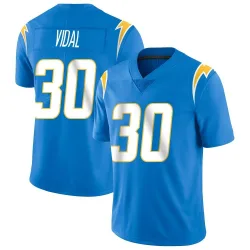Men's Kimani Vidal Los Angeles Chargers No.30 Limited Powder Vapor Untouchable Alternate Jersey - Blue
