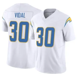 Men's Kimani Vidal Los Angeles Chargers No.30 Limited Vapor F.U.S.E. Jersey - White