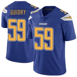 Men's Kylan Guidry Los Angeles Chargers No.59 Limited Color Rush Vapor Untouchable Jersey - Royal