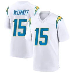 Men's Ladd McConkey Los Angeles Chargers No.15 Game Jersey - White
