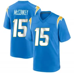 Men's Ladd McConkey Los Angeles Chargers No.15 Game Powder Alternate Jersey - Blue