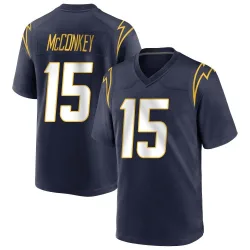 Men's Ladd McConkey Los Angeles Chargers No.15 Game Team Color Jersey - Navy