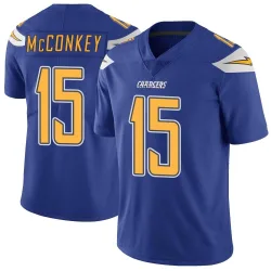 Men's Ladd McConkey Los Angeles Chargers No.15 Limited Color Rush Vapor Untouchable Jersey - Royal