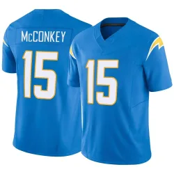 Men's Ladd McConkey Los Angeles Chargers No.15 Limited Powder Vapor F.U.S.E. Jersey - Blue