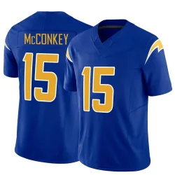 Men's Ladd McConkey Los Angeles Chargers No.15 Limited Vapor F.U.S.E. Jersey - Royal