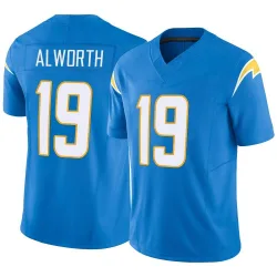 Men's Lance Alworth Los Angeles Chargers No.19 Limited Powder Vapor F.U.S.E. Jersey - Blue