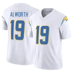Men's Lance Alworth Los Angeles Chargers No.19 Limited Vapor F.U.S.E. Jersey - White