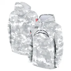 Men's Los Angeles Chargers No. 2024 Salute to Service Club Fleece Pullover Hoodie - Arctic Camo