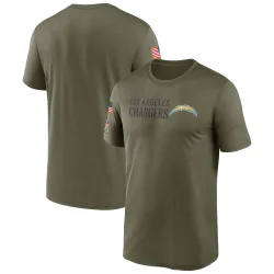 Men's Los Angeles Chargers No. Legend 2022 Salute to Service Team T-Shirt - Olive