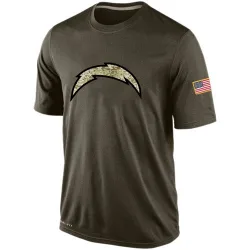 Men's Los Angeles Chargers No. Salute To Service KO Performance Dri-FIT T-Shirt - Olive