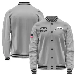 Men's Los Angeles Chargers No. Salute to Service Performance Jacket - Gray