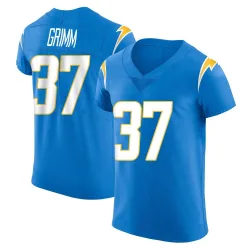 Men's Luke Grimm Los Angeles Chargers No.37 Elite Alternate Vapor Untouchable Jersey - Blue