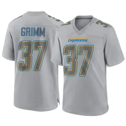 Men's Luke Grimm Los Angeles Chargers No.37 Game Atmosphere Fashion Jersey - Gray