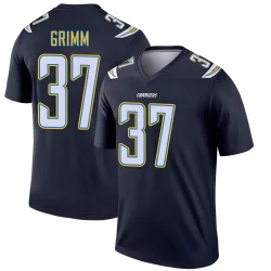 Men's Luke Grimm Los Angeles Chargers No.37 Legend Jersey - Navy