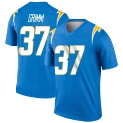 Men's Luke Grimm Los Angeles Chargers No.37 Legend Powder Jersey - Blue