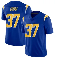 Men's Luke Grimm Los Angeles Chargers No.37 Limited 2nd Alternate Vapor Jersey - Royal