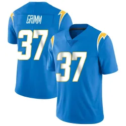 Men's Luke Grimm Los Angeles Chargers No.37 Limited Powder Vapor Untouchable Alternate Jersey - Blue