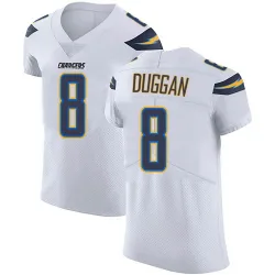 Men's Max Duggan Los Angeles Chargers No.8 Elite Vapor Untouchable Jersey - White