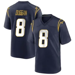 Men's Max Duggan Los Angeles Chargers No.8 Game Team Color Jersey - Navy