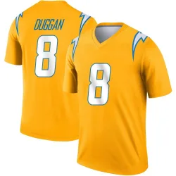 Men's Max Duggan Los Angeles Chargers No.8 Legend Inverted Jersey - Gold