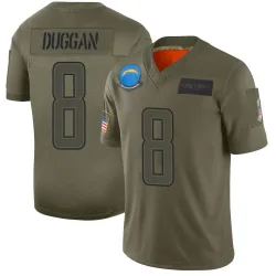 Men's Max Duggan Los Angeles Chargers No.8 Limited 2019 Salute to Service Jersey - Camo