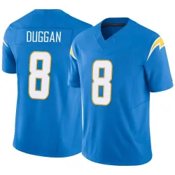 Men's Max Duggan Los Angeles Chargers No.8 Limited Powder Vapor F.U.S.E. Jersey - Blue