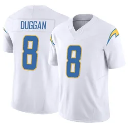 Men's Max Duggan Los Angeles Chargers No.8 Limited Vapor F.U.S.E. Jersey - White