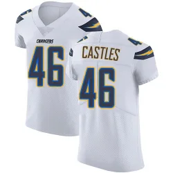 Men's McCallan Castles Los Angeles Chargers No.46 Elite Vapor Untouchable Jersey - White