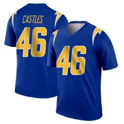 Men's McCallan Castles Los Angeles Chargers No.46 Legend 2nd Alternate Jersey - Royal