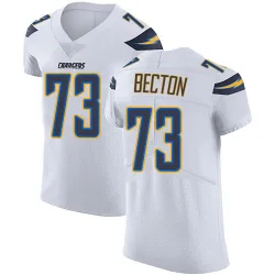 Men's Mekhi Becton Los Angeles Chargers No.73 Elite Vapor Untouchable Jersey - White