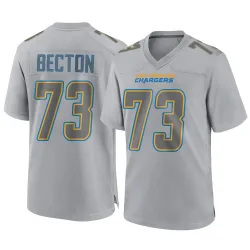 Men's Mekhi Becton Los Angeles Chargers No.73 Game Atmosphere Fashion Jersey - Gray